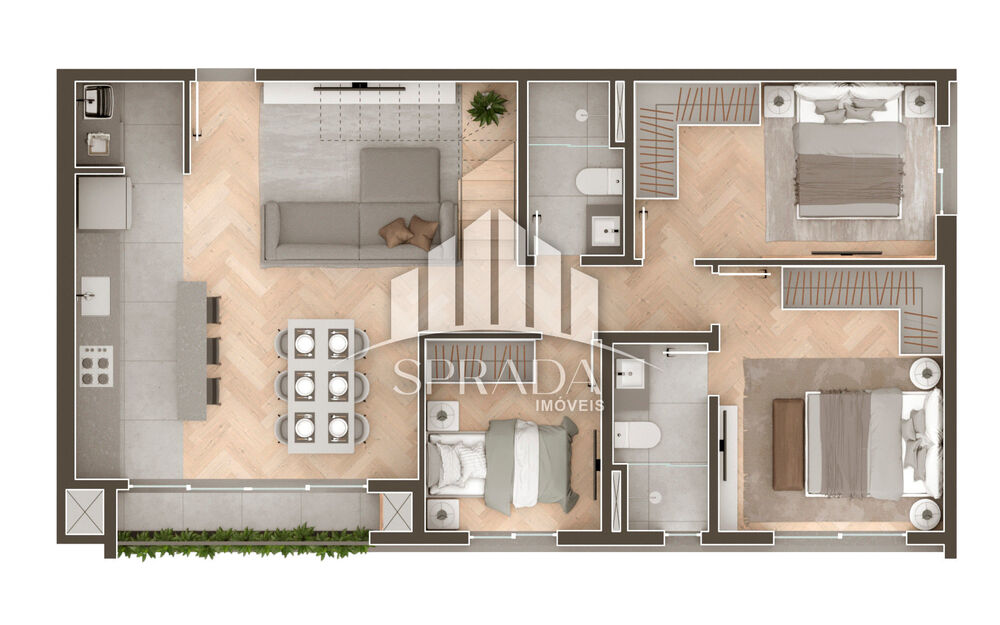 Apartamento, 3 quartos, 77 m² - Foto 4