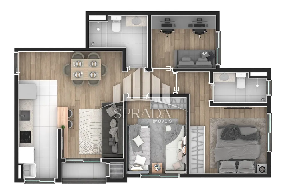 Apartamento, 2 quartos, 46 m² - Foto 4