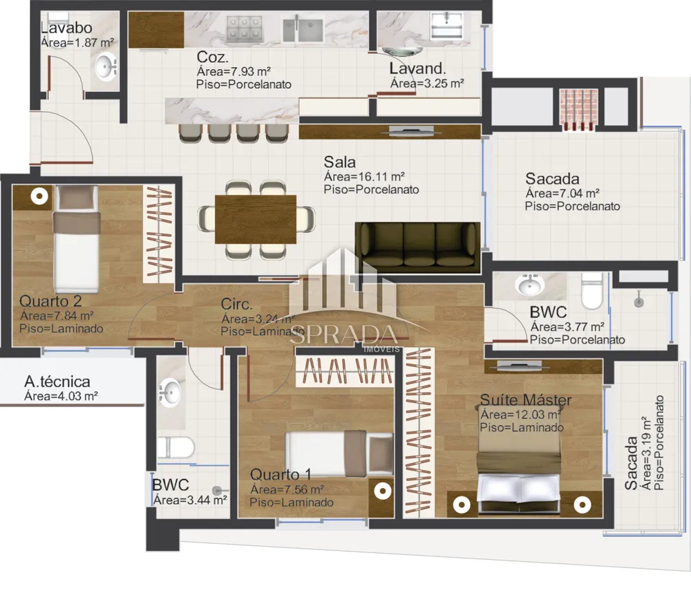 Apartamento, 3 quartos, 101 m² - Foto 7