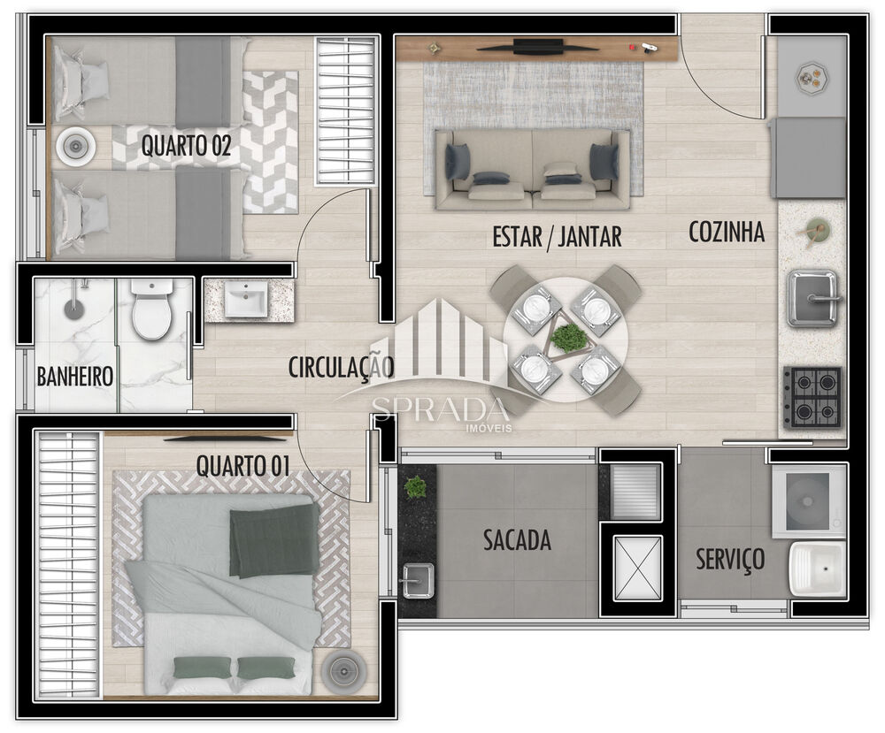 Apartamento à venda com 2 quartos, 43m² - Foto 15