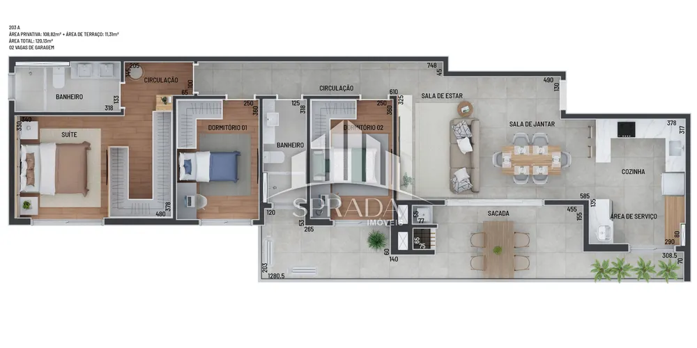 Apartamento, 3 quartos, 108 m² - Foto 1