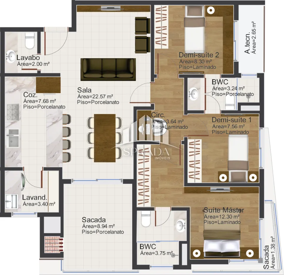 Apartamento, 2 quartos, 86 m² - Foto 2