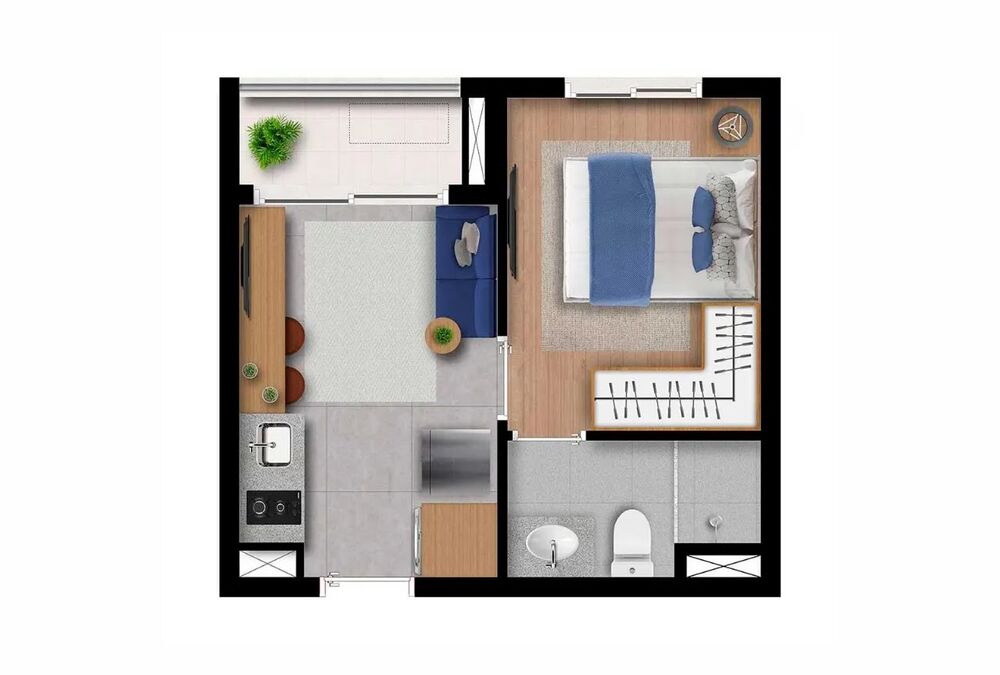 Apartamento, 1 quarto, 27 m² - Foto 9