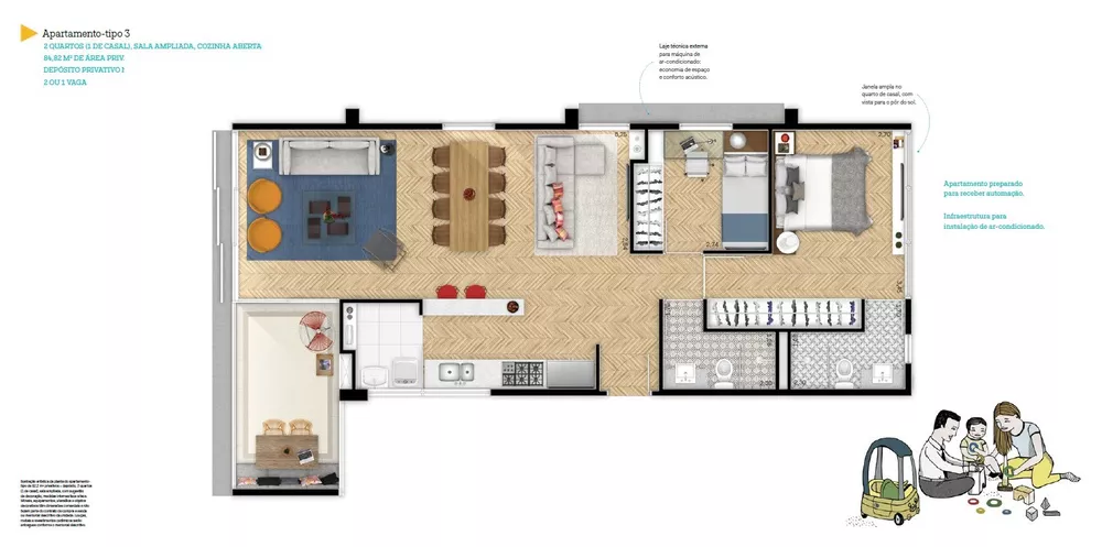 Apartamento, 2 quartos, 85 m² - Foto 2