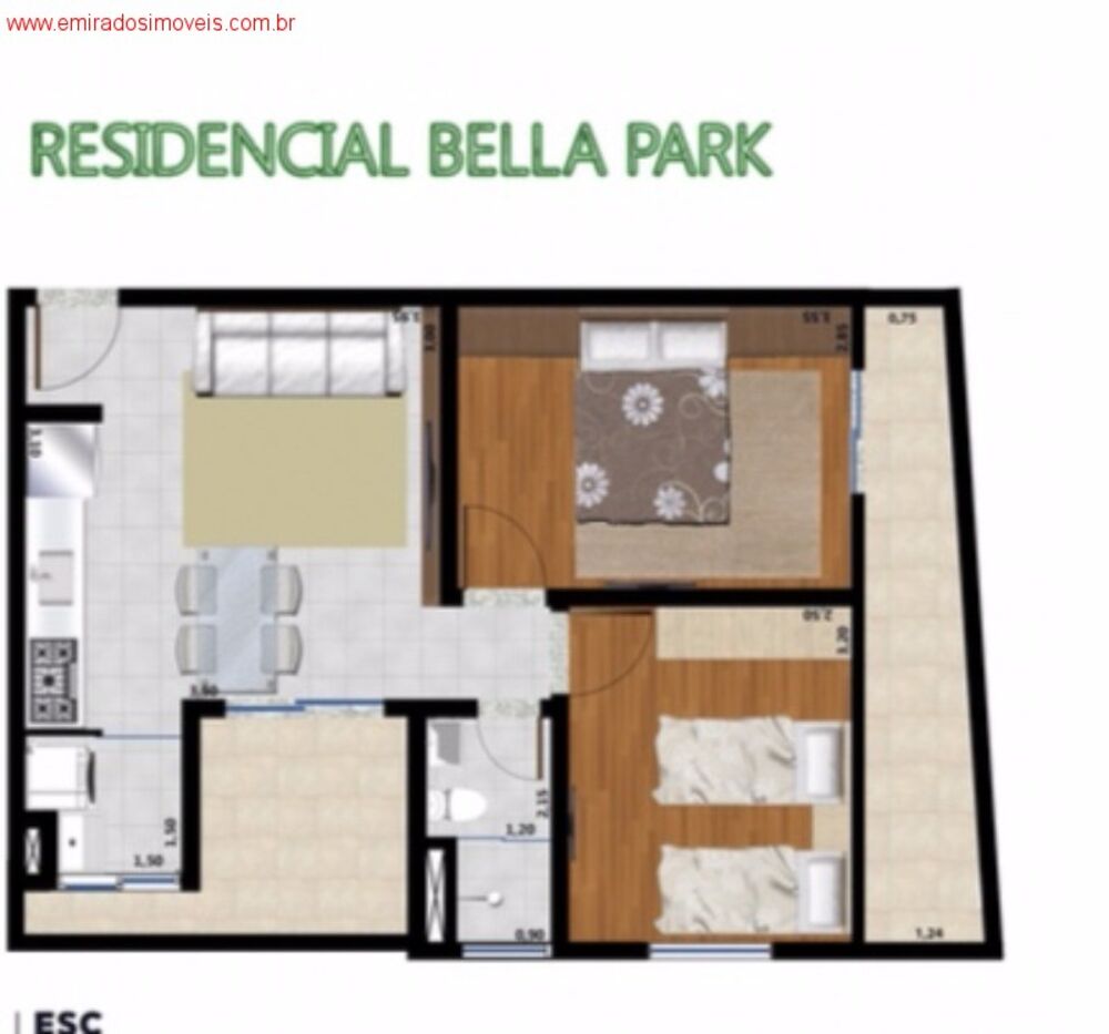 Apartamento, 2 quartos, 46 m² - Foto 5