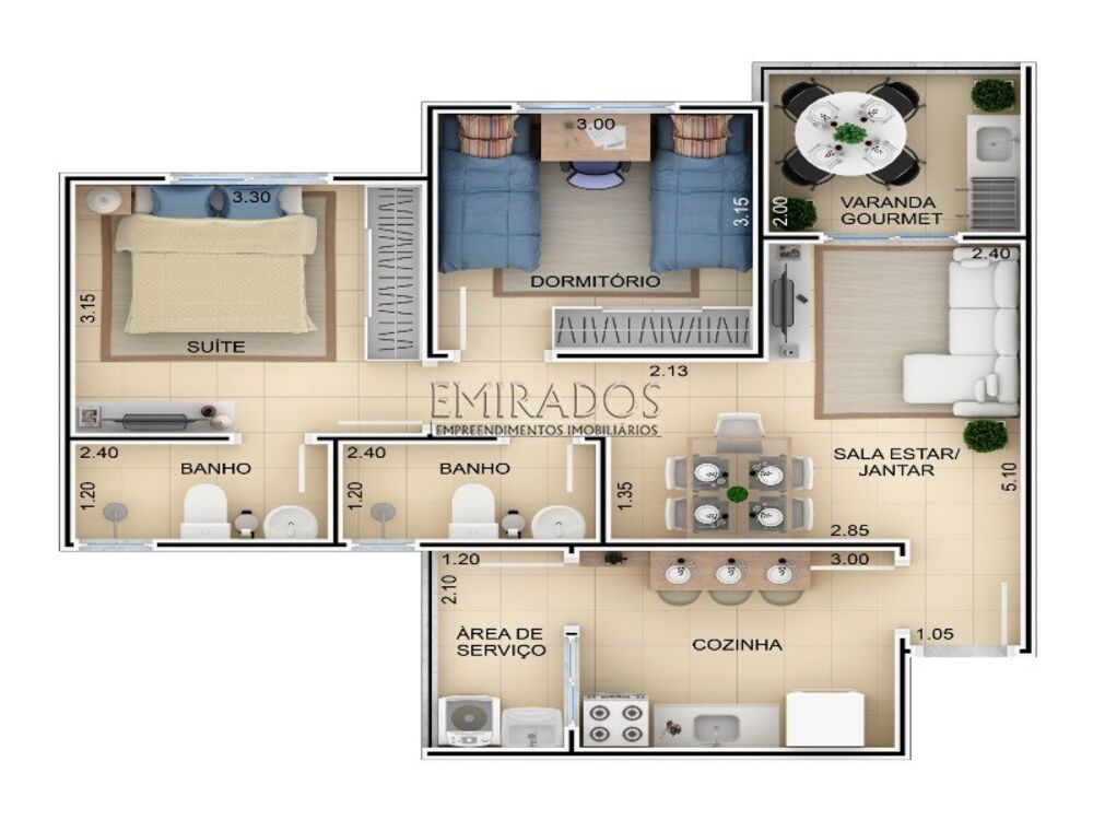 Cobertura, 2 quartos, 127 m² - Foto 1