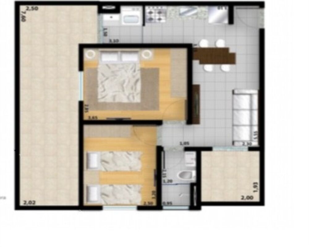 Apartamento, 2 quartos, 45 m² - Foto 4