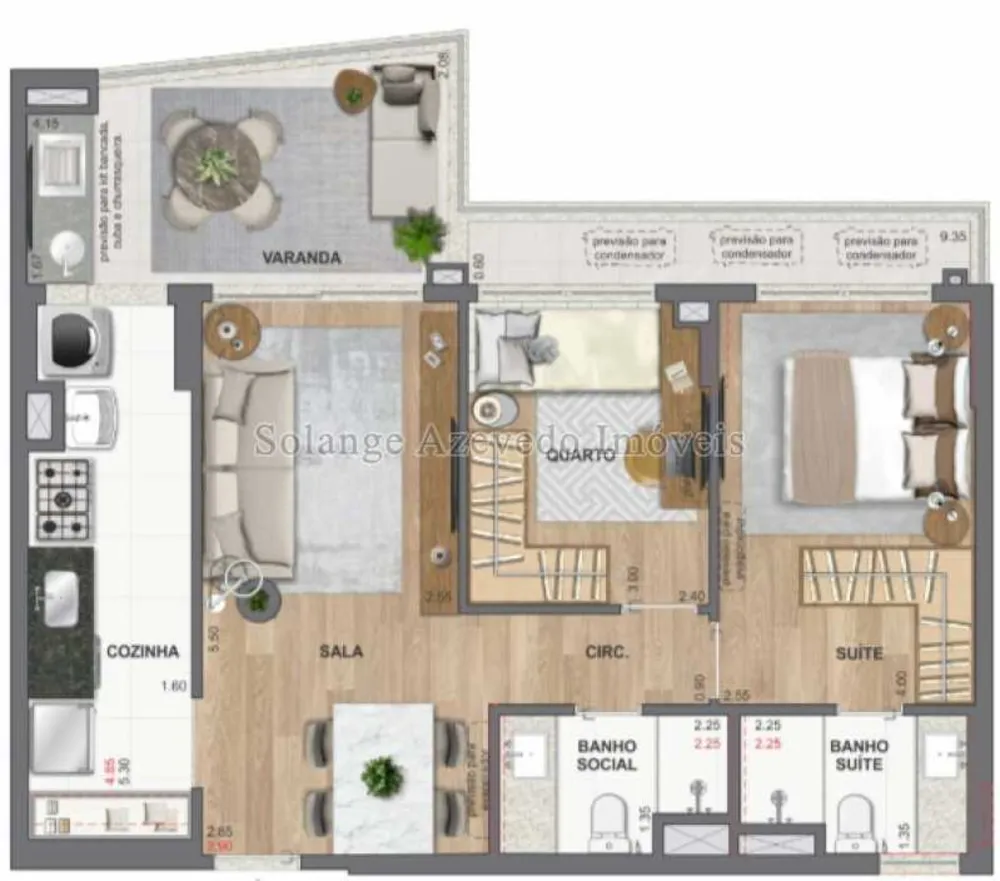 Apartamento, 2 quartos, 71 m² - Foto 3