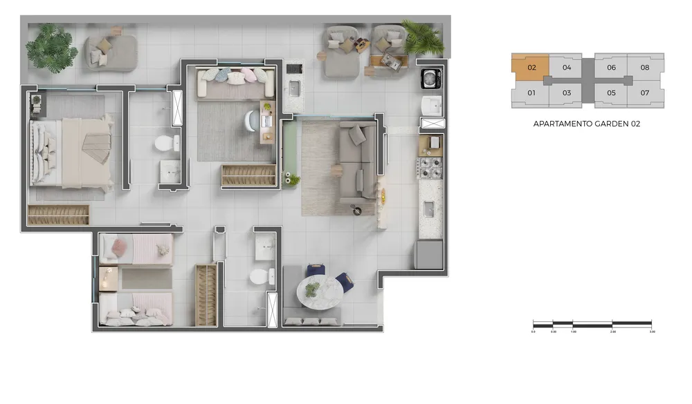 Apartamento, 3 quartos, 81 m² - Foto 2