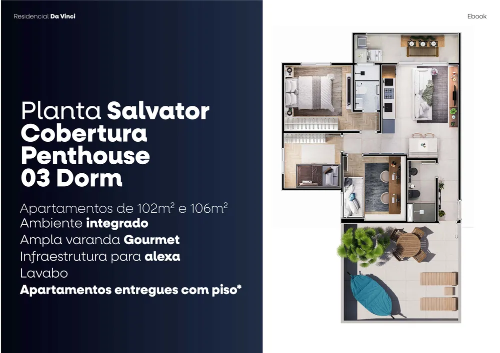 Cobertura, 3 quartos, 106 m² - Foto 10