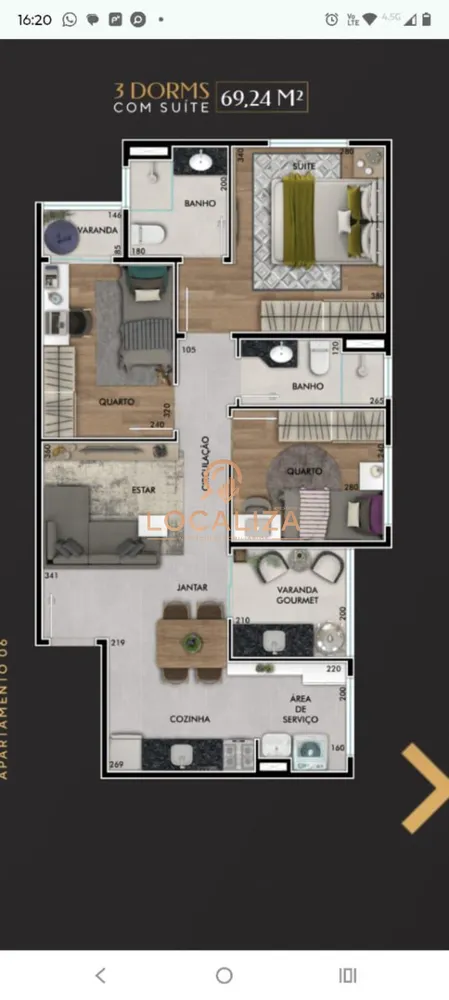 Apartamento, 3 quartos, 69 m² - Foto 9