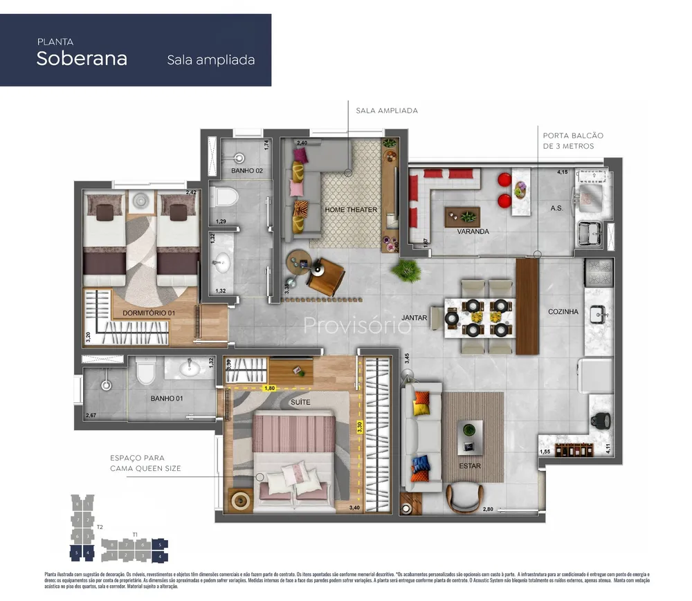 Apartamento, 3 quartos, 76 m² - Foto 2