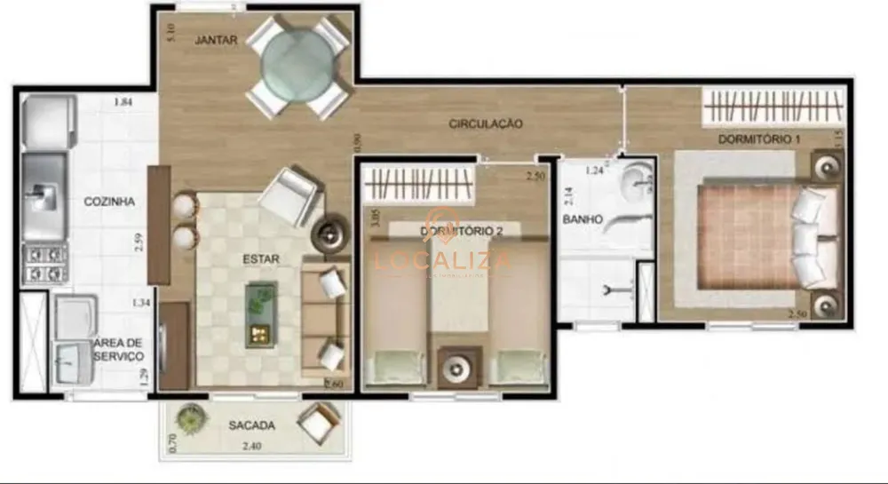 Apartamento, 2 quartos, 50 m² - Foto 12