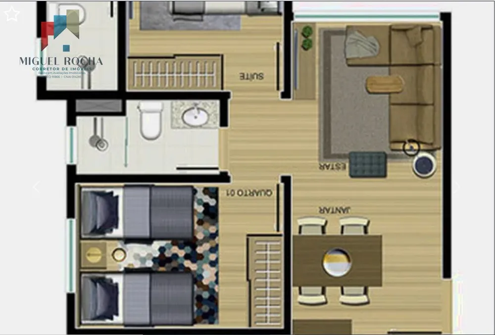Apartamento, 2 quartos, 50 m² - Foto 4