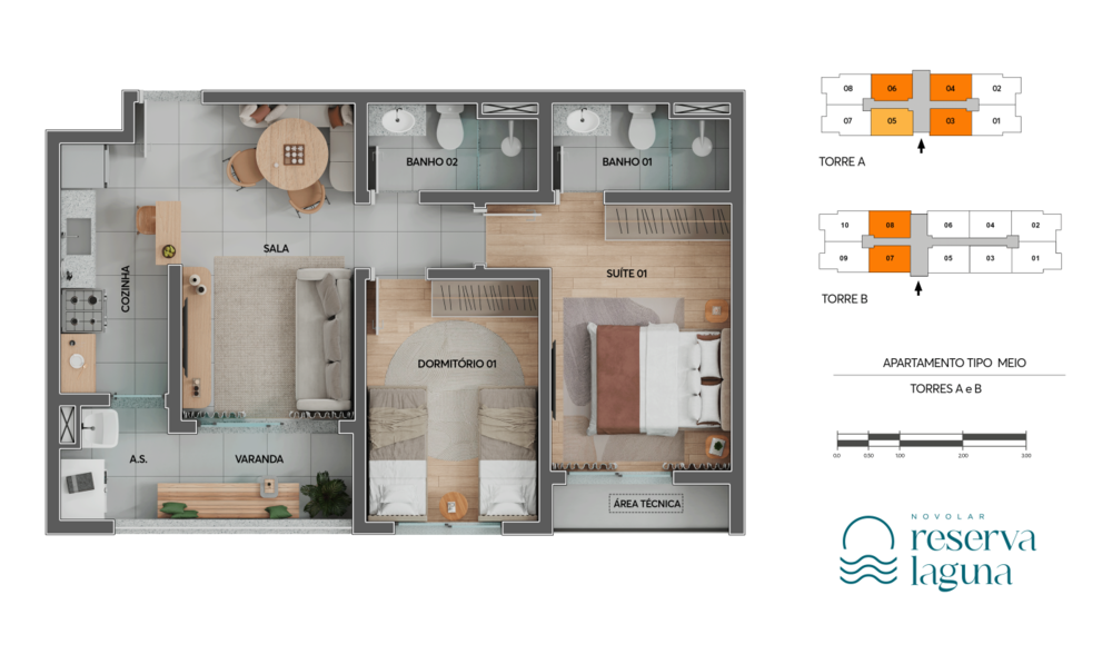 Apartamento, 3 quartos, 70 m² - Foto 47