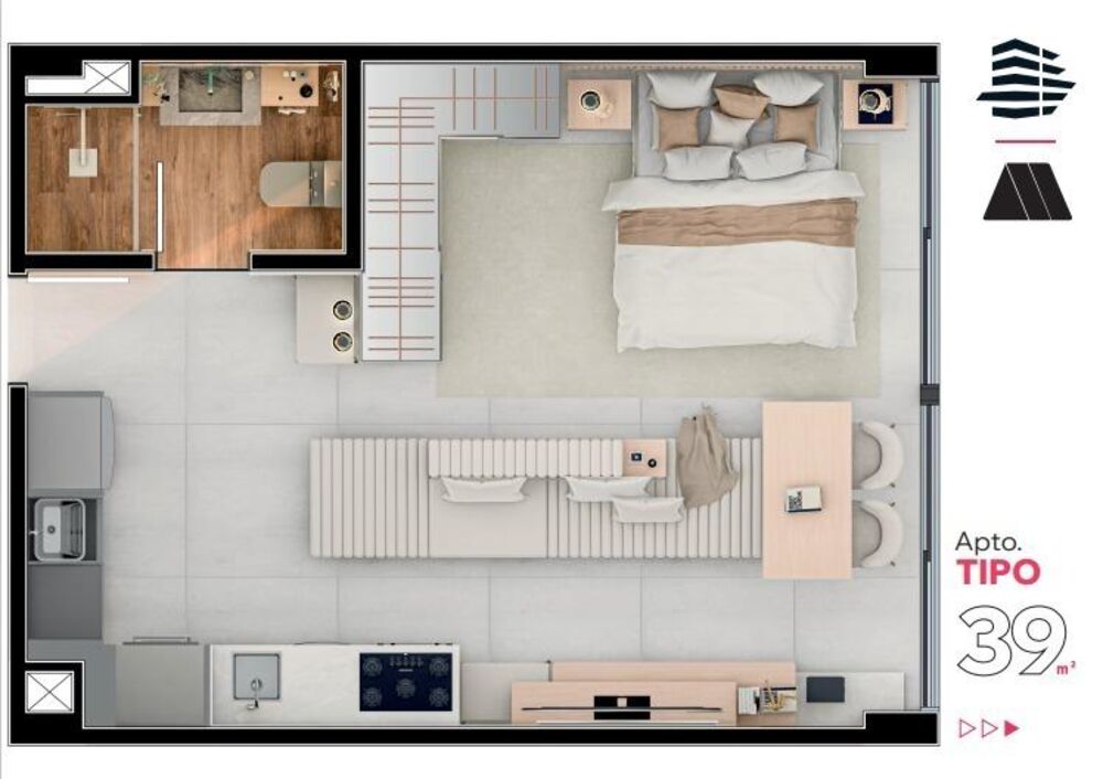 Apartamento, 1 quarto, 39 m² - Foto 32