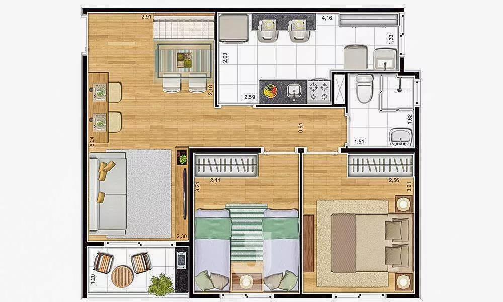 Apartamento à venda com 2 quartos, 51m² - Foto 5