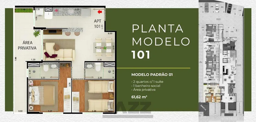 Apartamento, 2 quartos, 54 m² - Foto 3