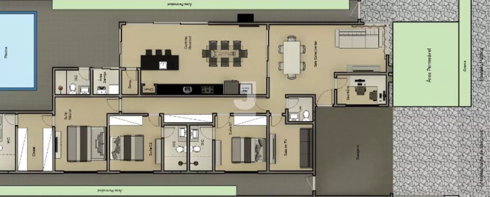 Casa de Condomínio à venda com 3 quartos, 213m² - Foto 1