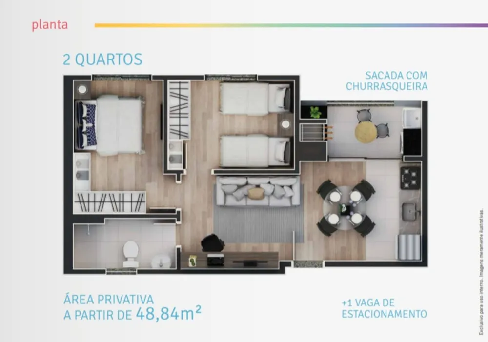 Apartamento, 2 quartos, 48 m² - Foto 6
