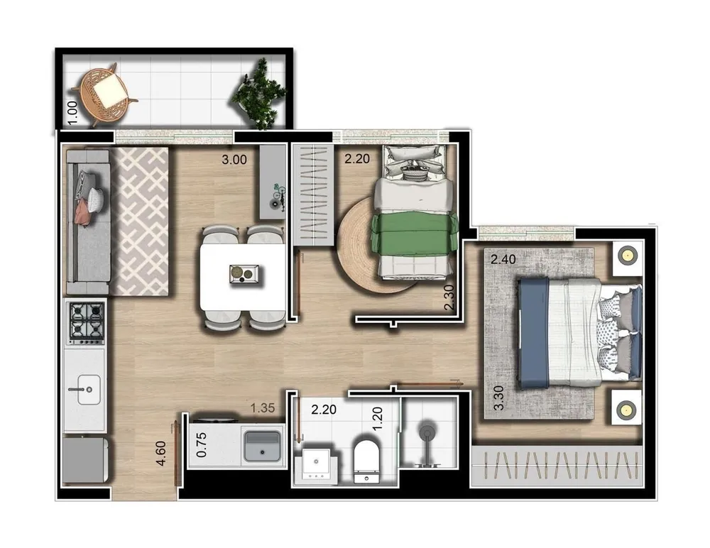 Apartamento, 2 quartos, 40 m² - Foto 4