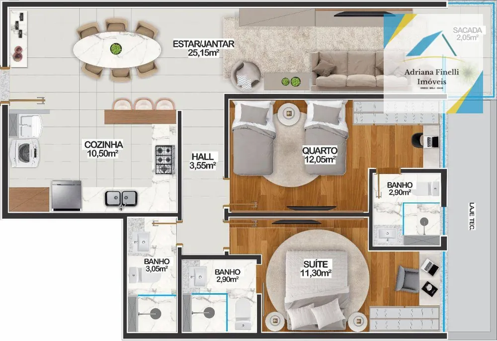 Apartamento, 2 quartos, 74 m² - Foto 4
