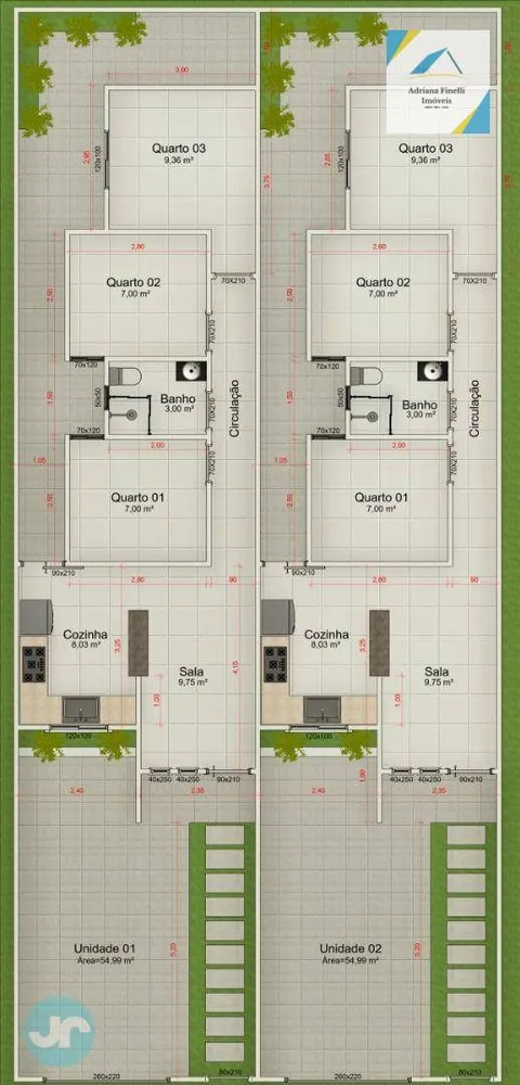 Casa, 3 quartos, 55 m² - Foto 2