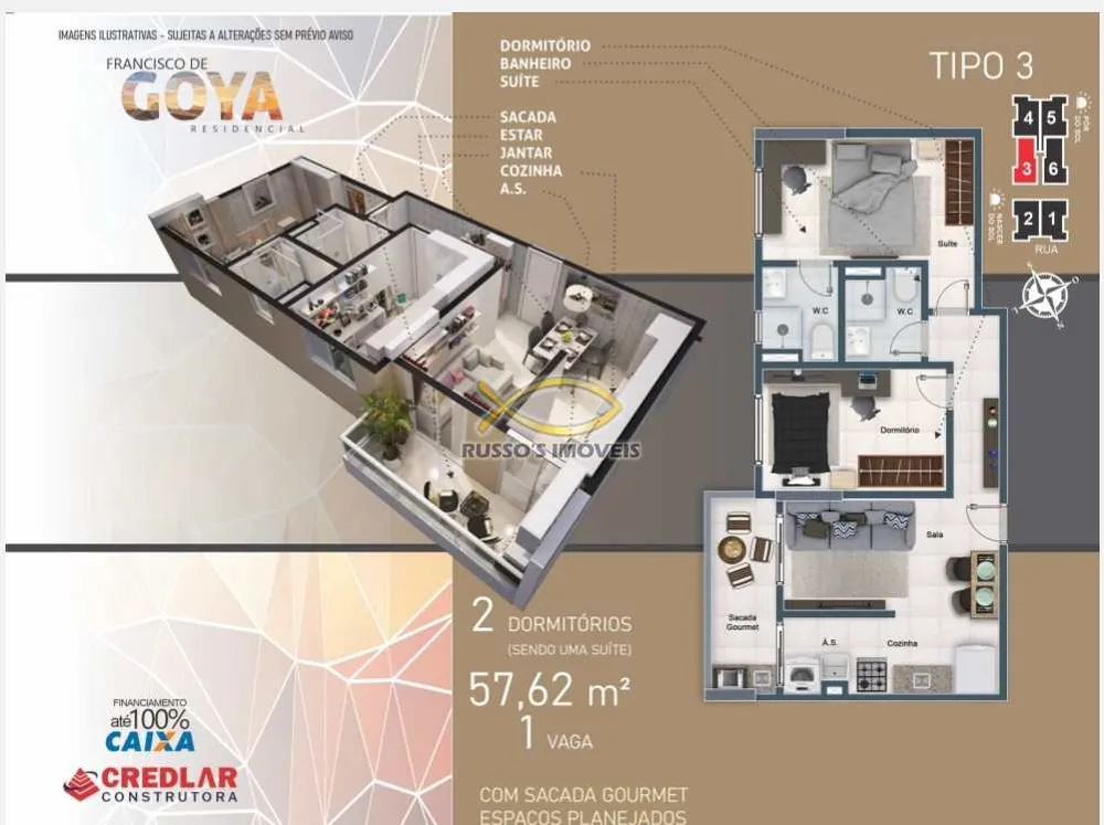 Apartamento, 2 quartos, 57 m² - Foto 5
