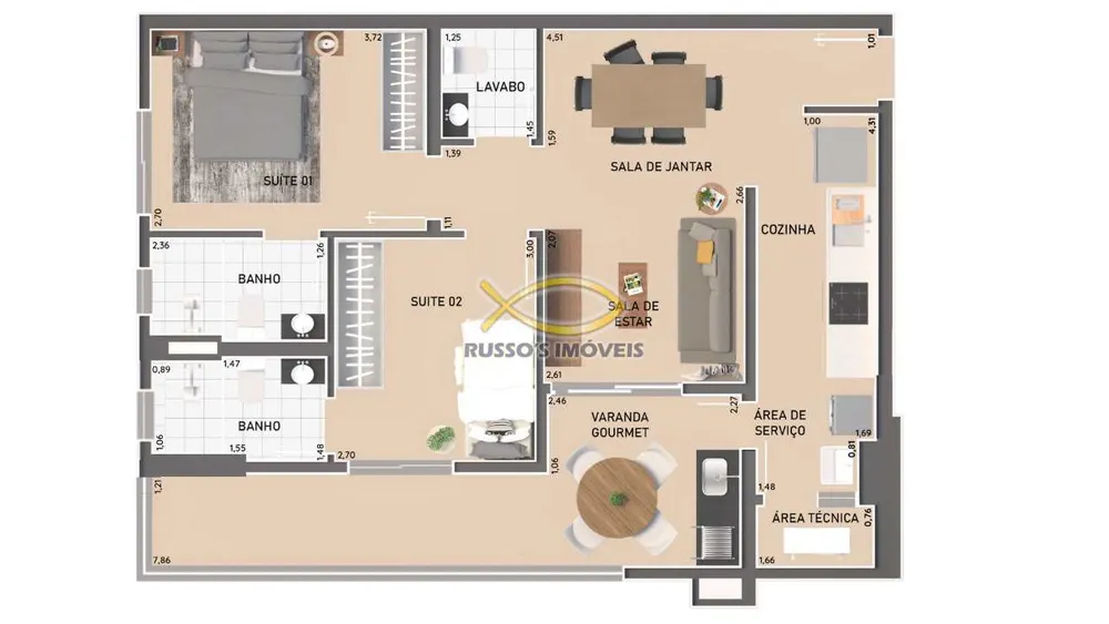 Apartamento, 2 quartos, 76 m² - Foto 10