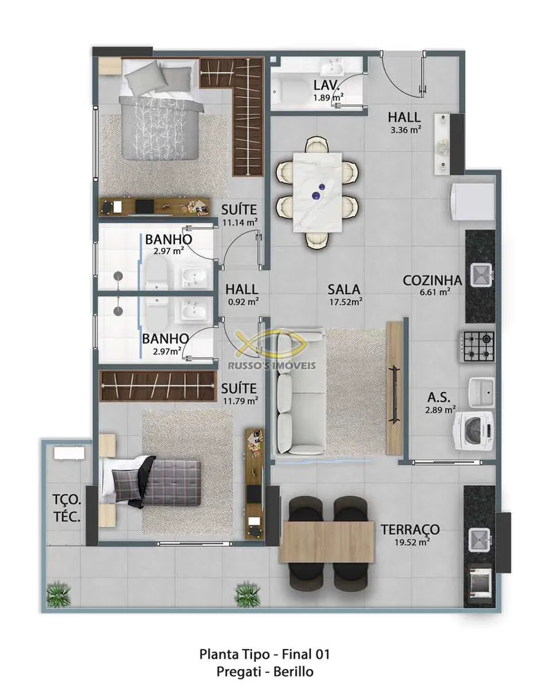 Apartamento, 2 quartos, 90 m² - Foto 7