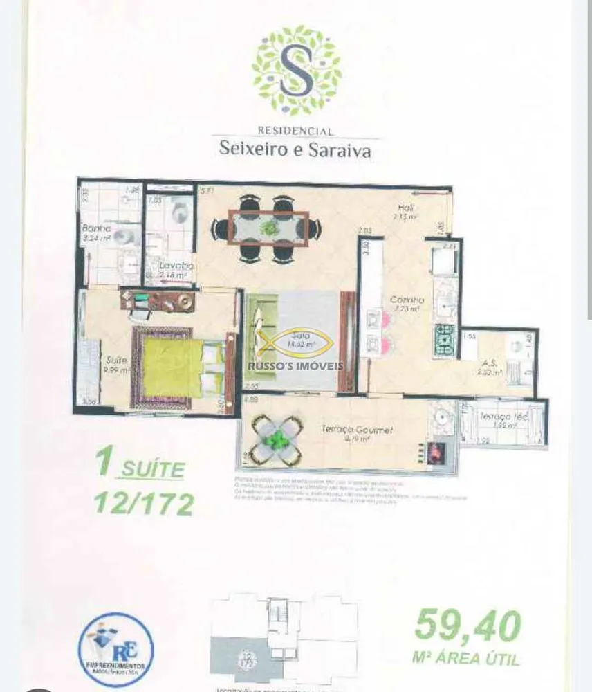Apartamento, 1 quarto, 59 m² - Foto 7