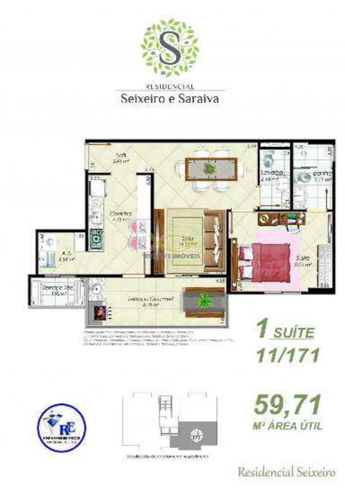 Apartamento, 1 quarto, 59 m² - Foto 7