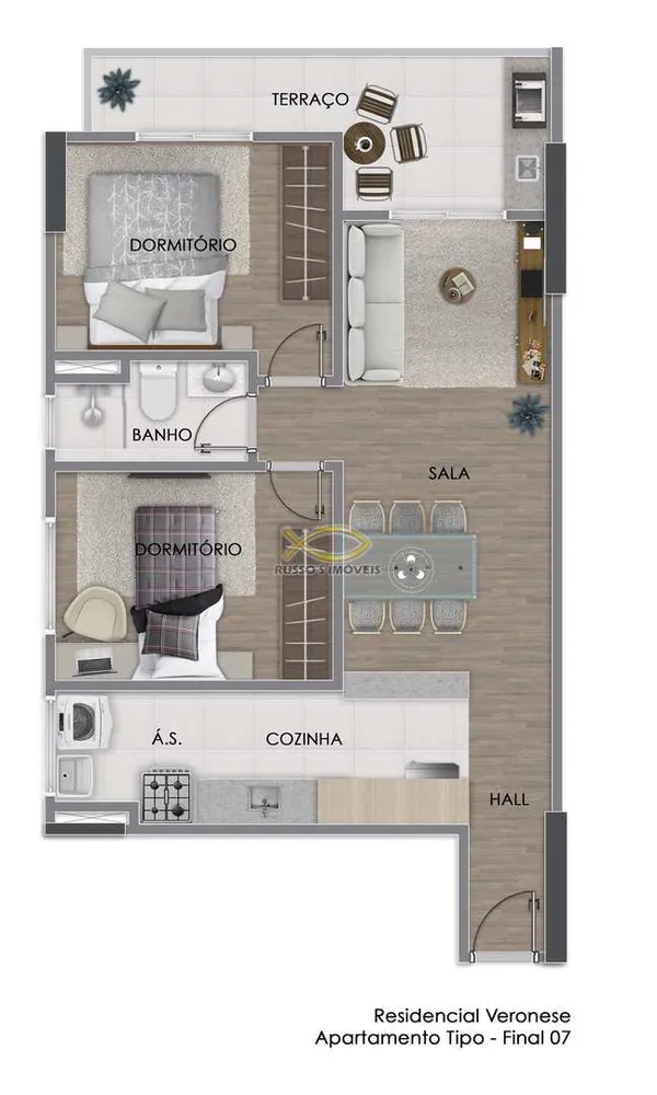 Apartamento, 2 quartos, 58 m² - Foto 4