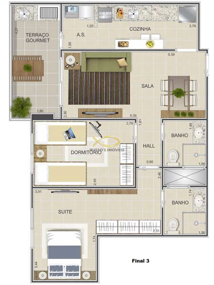 Apartamento, 2 quartos, 71 m² - Foto 11
