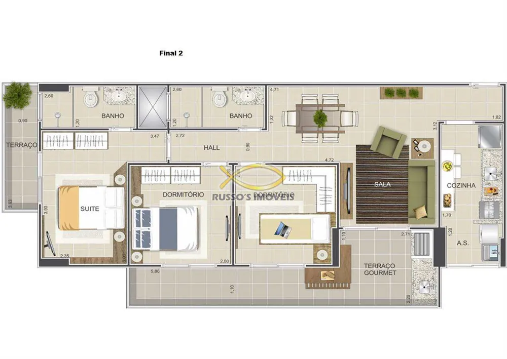 Apartamento, 2 quartos, 71 m² - Foto 8