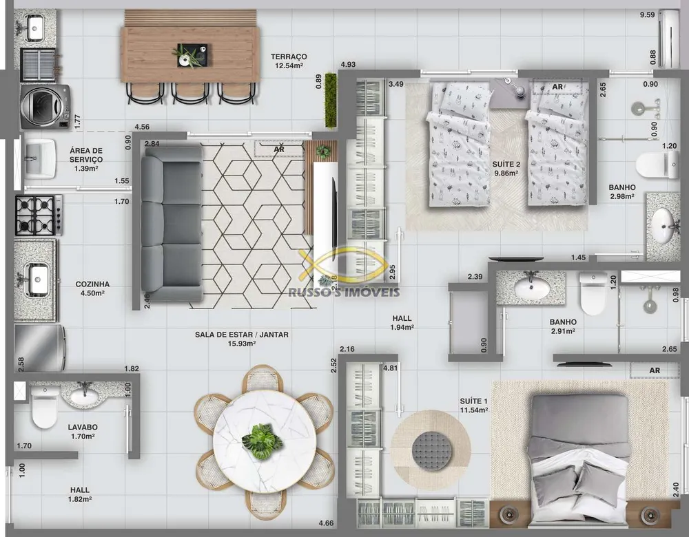 Apartamento, 2 quartos, 75 m² - Foto 4