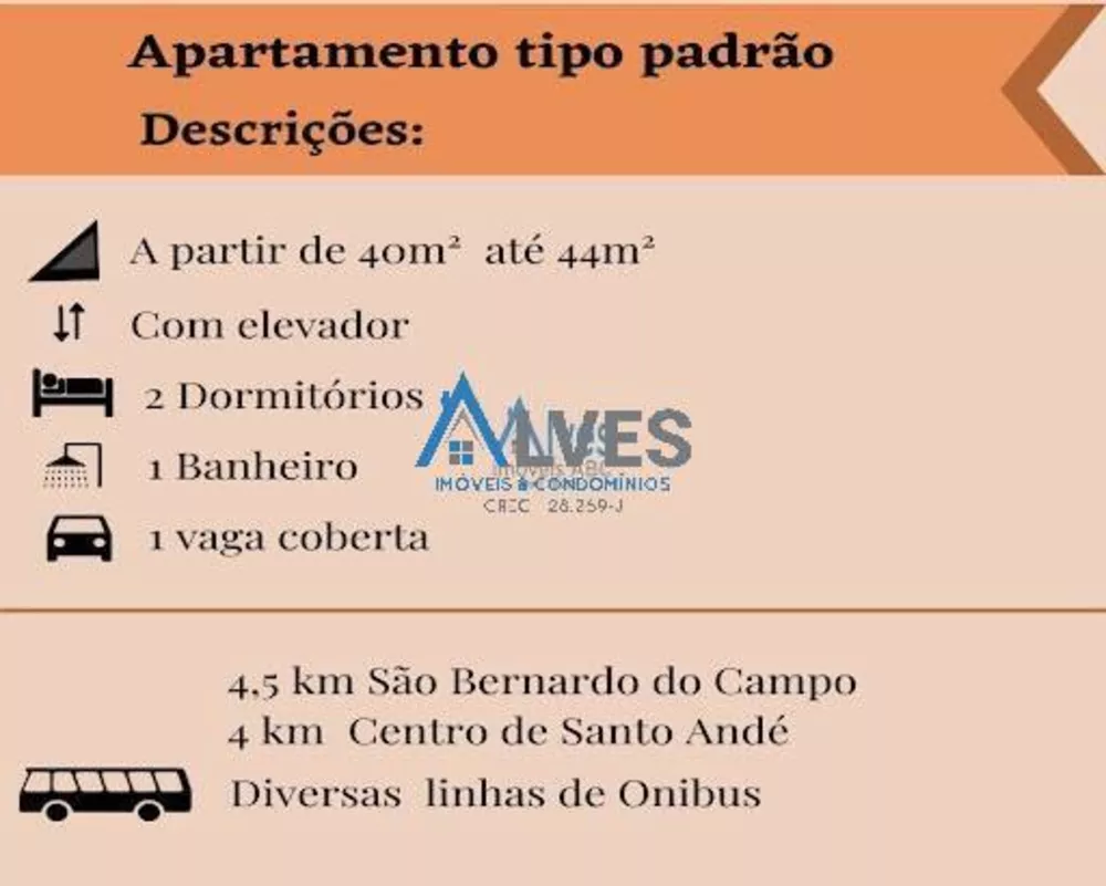 Apartamento à venda com 2 quartos, 43m² - Foto 2