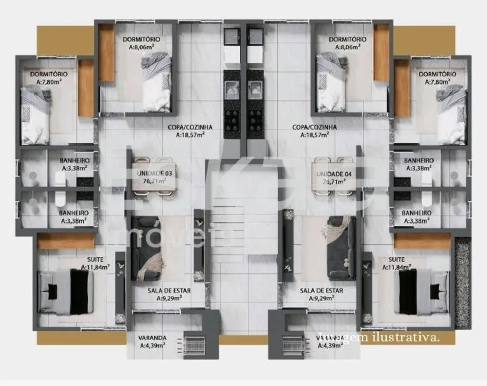 Apartamento, 3 quartos, 77 m² - Foto 4