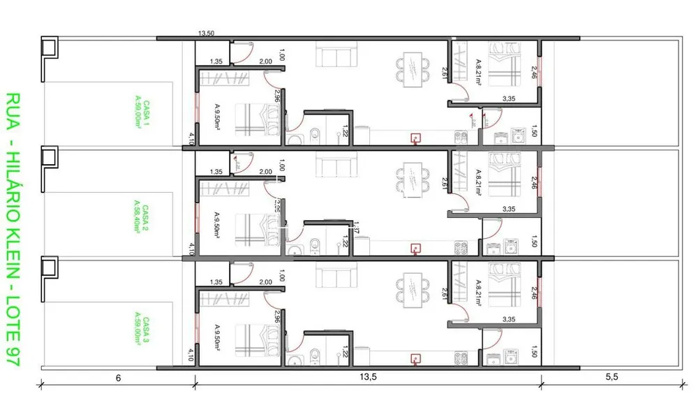 Casa, 2 quartos, 59 m² - Foto 1