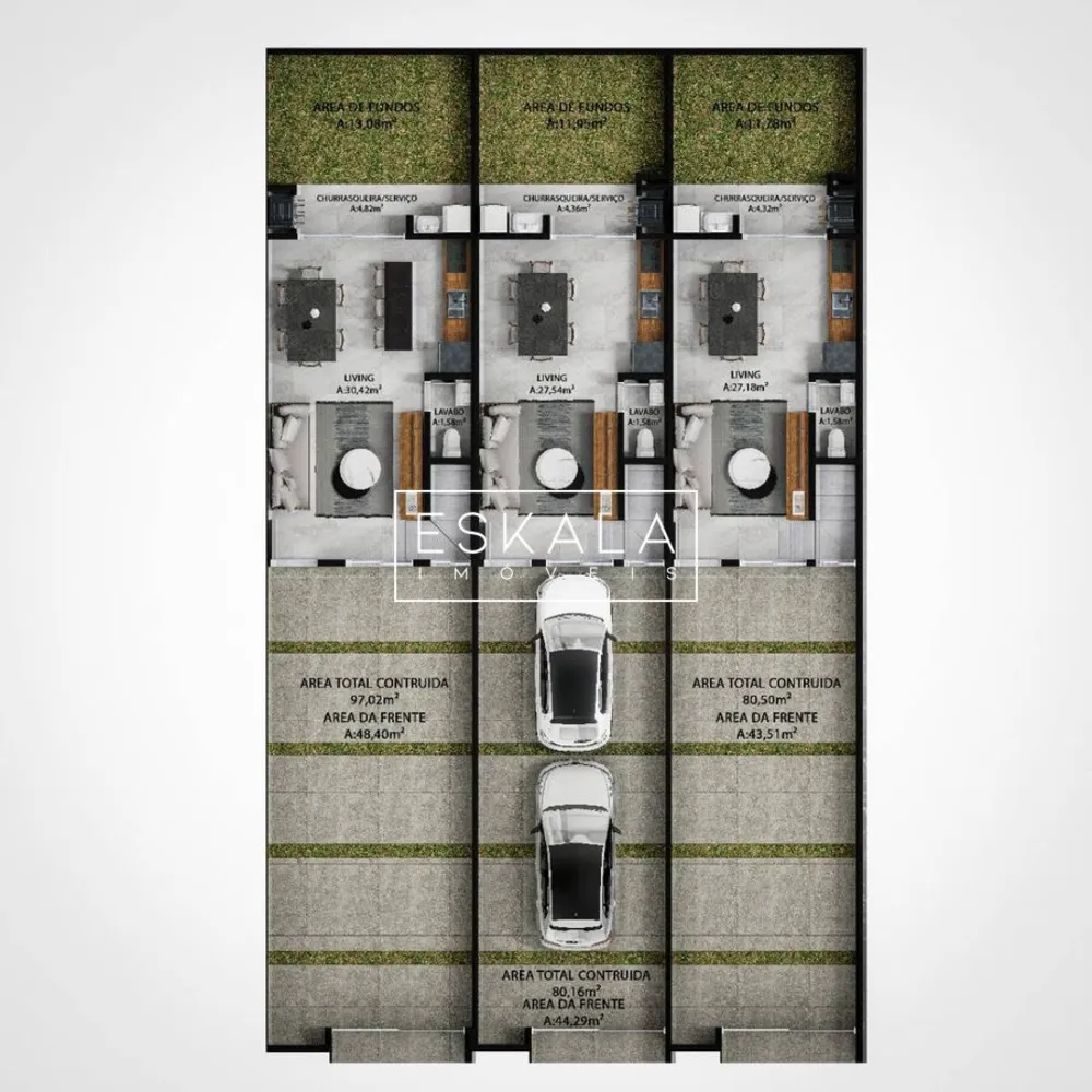 Sobrado, 3 quartos, 95 m² - Foto 8
