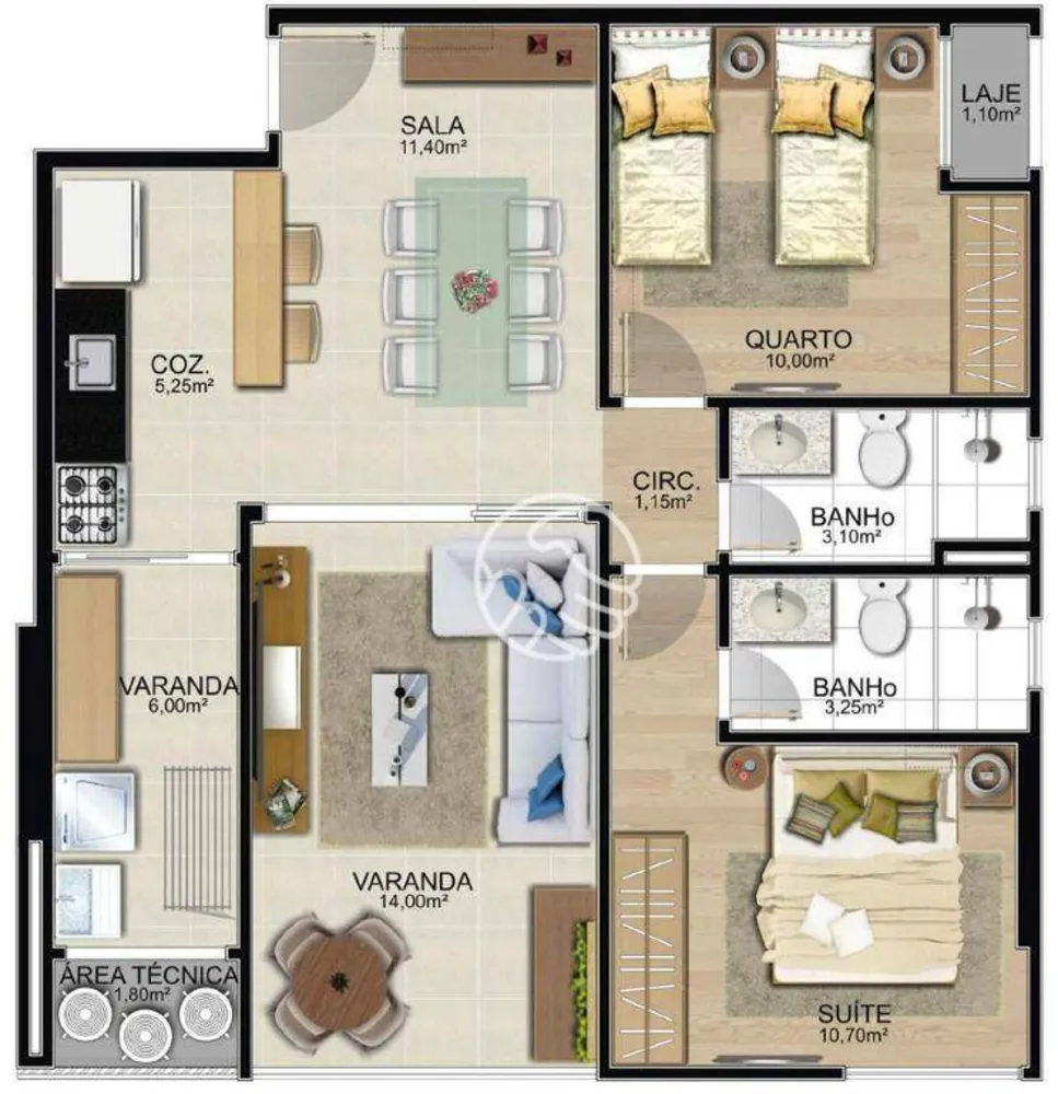 Apartamento, 2 quartos, 76 m² - Foto 2