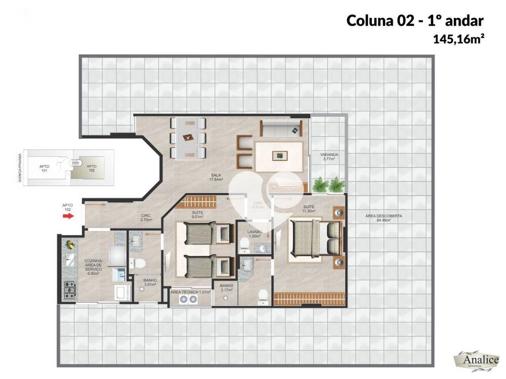 Apartamento, 2 quartos, 72 m² - Foto 3