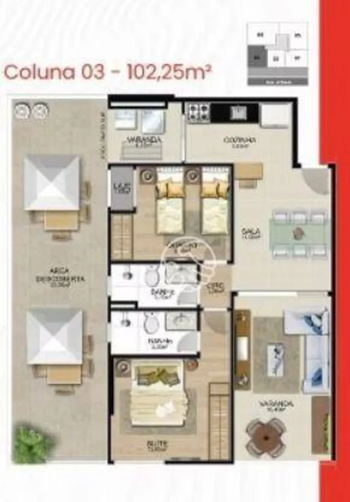 Apartamento, 2 quartos, 102 m² - Foto 2
