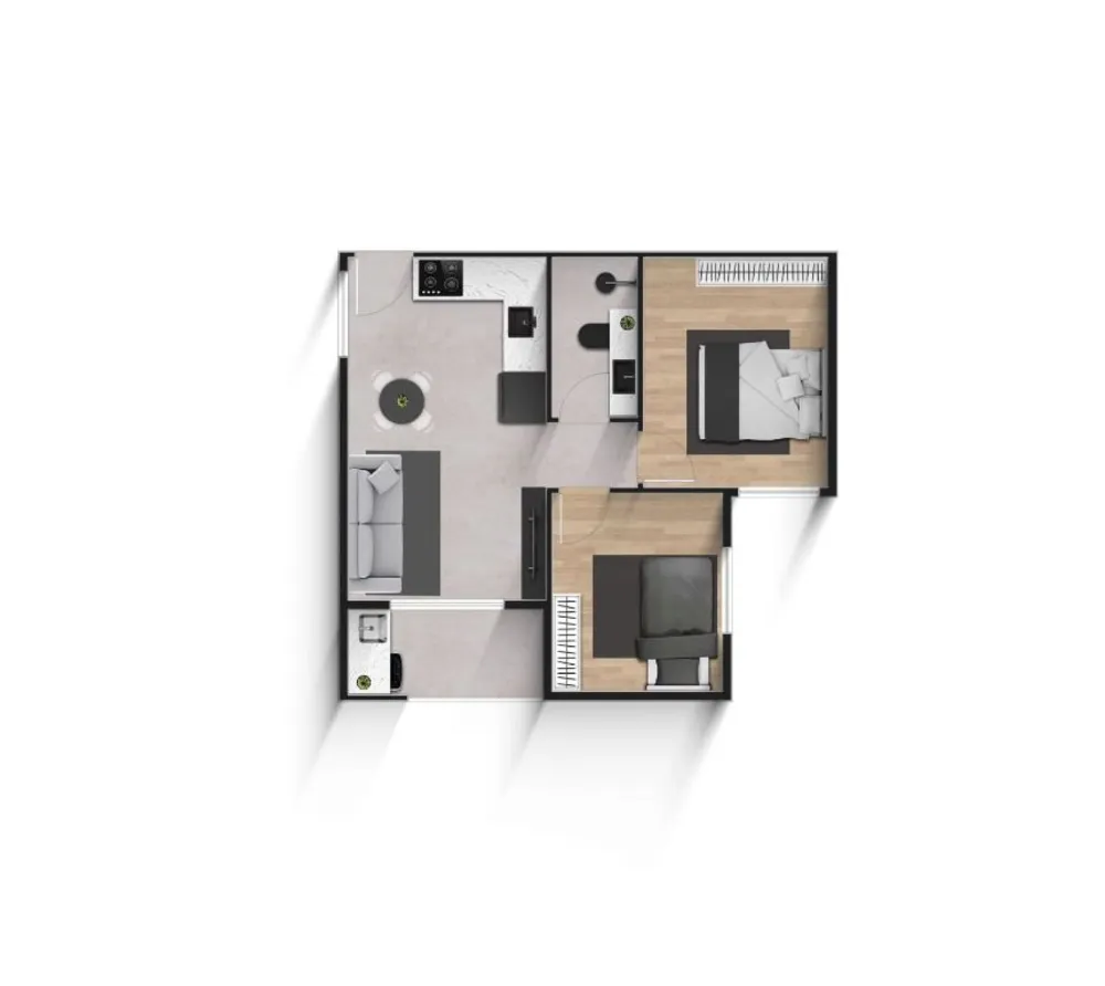 Apartamento, 2 quartos, 35 m² - Foto 2