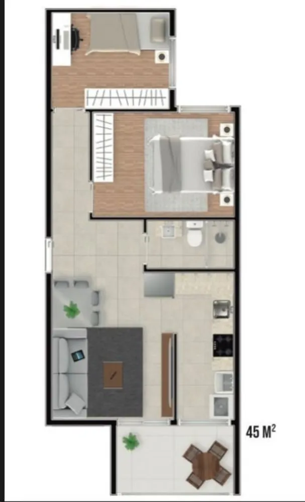 Apartamento, 2 quartos, 45 m² - Foto 9