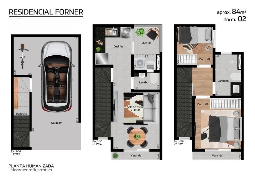 Casa, 2 quartos, 84 m² - Foto 8