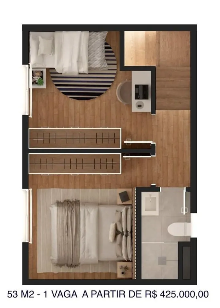 Apartamento, 2 quartos, 51 m² - Foto 3