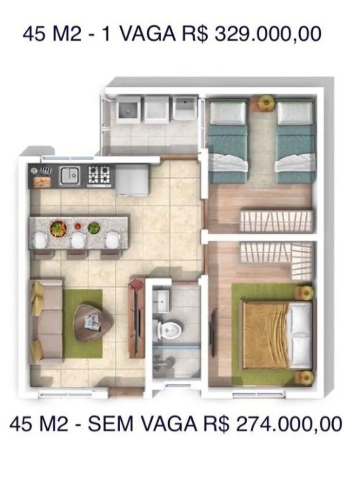 Apartamento, 2 quartos, 51 m² - Foto 7