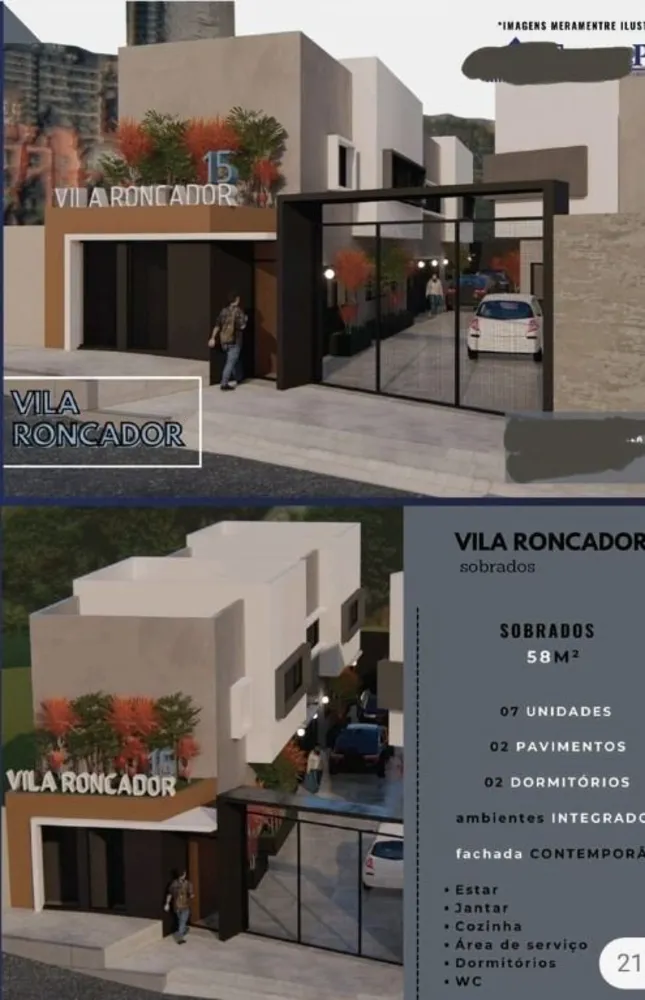 Sobrado, 2 quartos, 58 m² - Foto 1