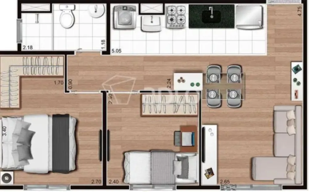 Apartamento, 1 quarto, 40 m² - Foto 6